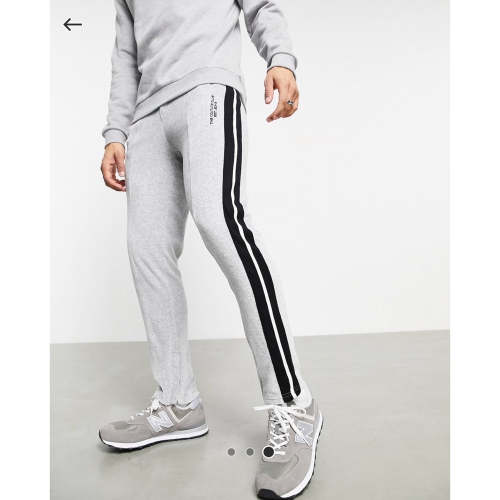 The Couture Club velour track pants in gray